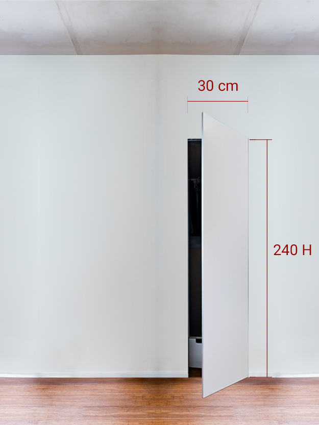 Armoire invisible 1 vantail 30×240 cm