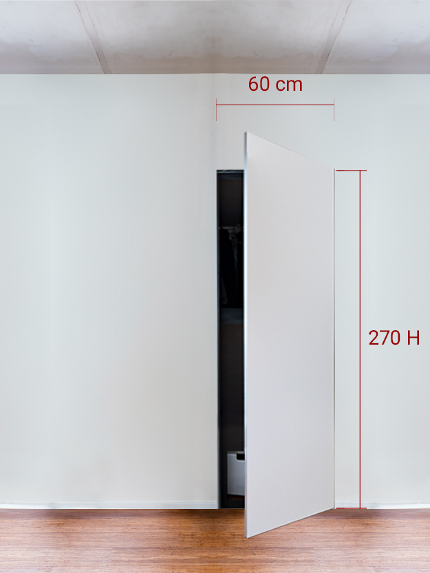 Armoire invisible 1 vantail 60×270 cm