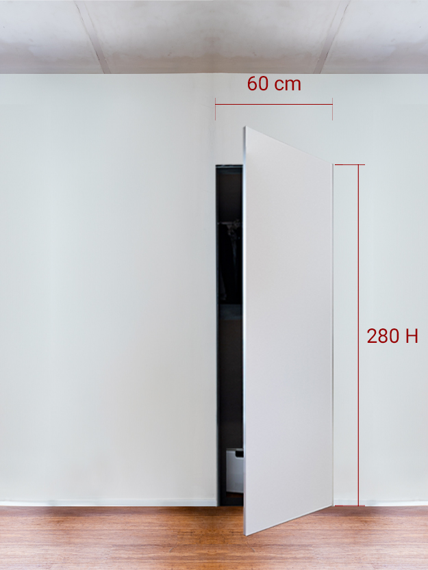 Armoire invisible 1 vantail 60×280 cm