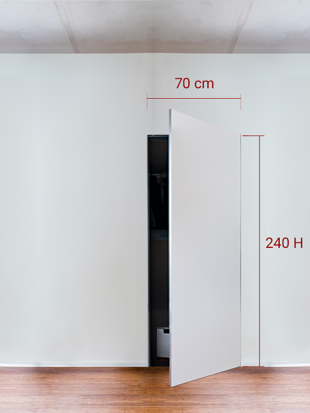 Armoire invisible 1 vantail 70×240 cm