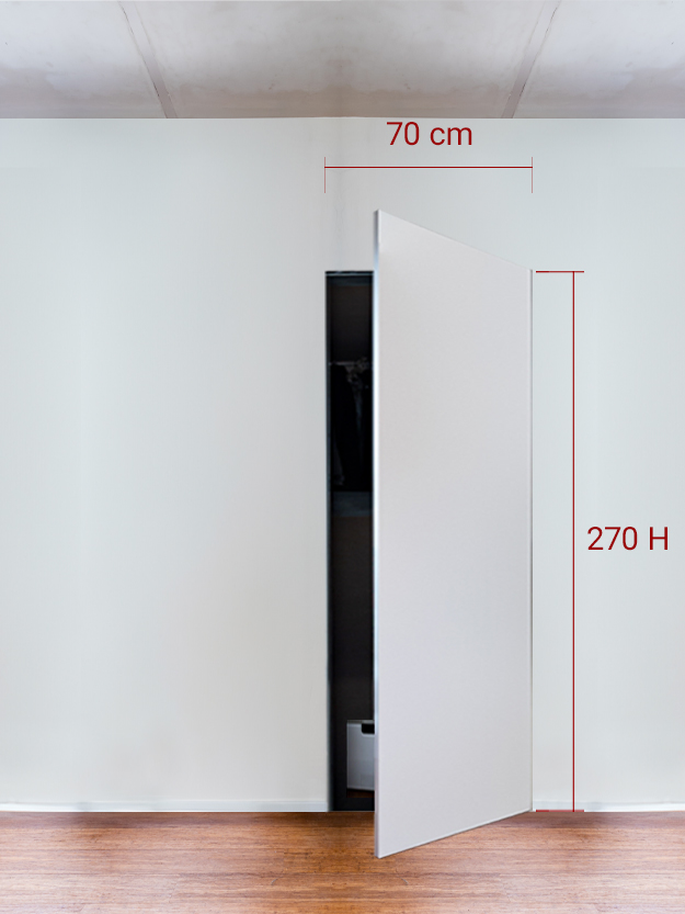 Armoire invisible 1 vantail 70×270 cm