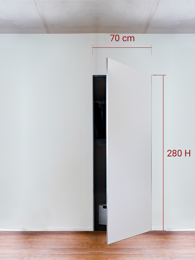 Armoire invisible 1 vantail 70×280 cm