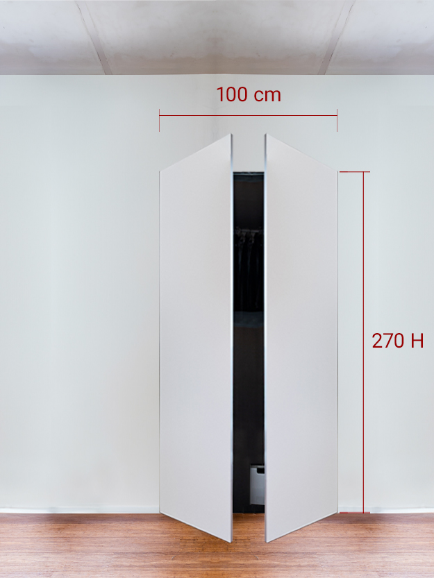 Armoire invisible 2 vantaux 100×270 cm