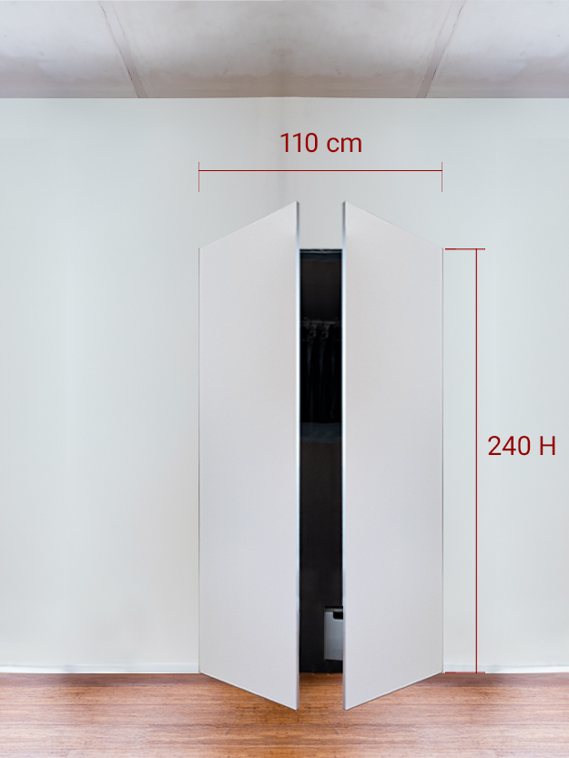 Armoire invisible 2 vantaux 110×240 cm