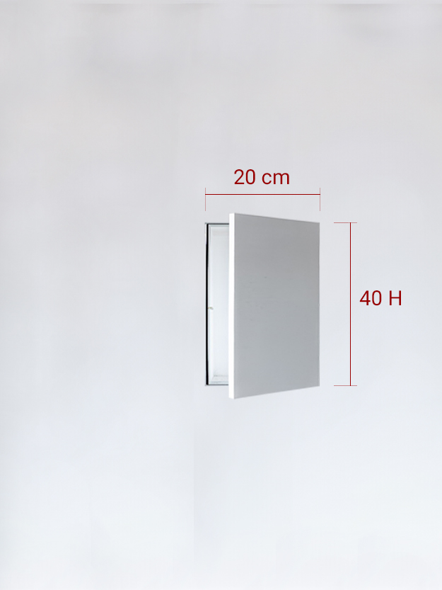 Panneau invisible 1 vantail pour niche 20x40