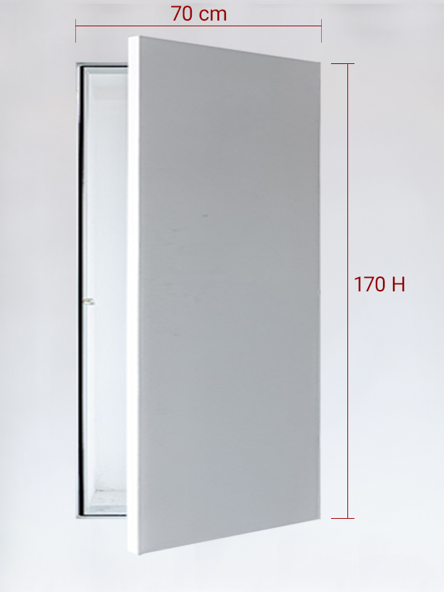 Panneau invisible 1 vantail pour niche 70x170