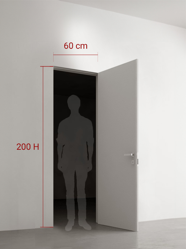 Porte battante 60×200 cm