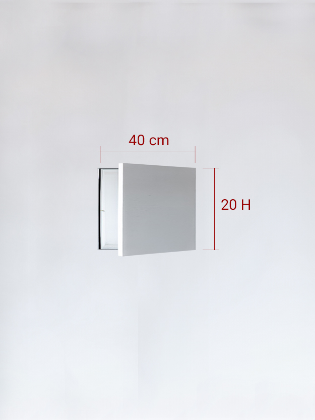 Panneau invisible 1 vantail pour niche 40×20